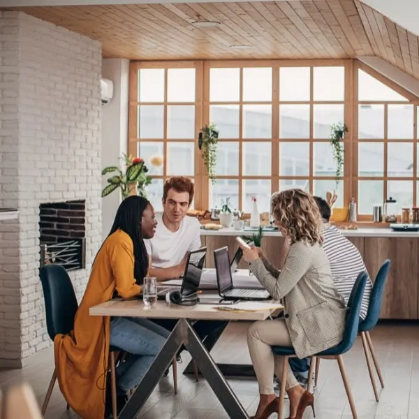 Welcoming office entrance with open door